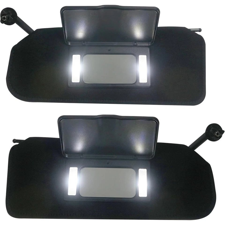 Pair Sun Visors Sun Shades Updated For 1997-2004 Corvette C5 w/ Bright LED Light Foto 2 de 4