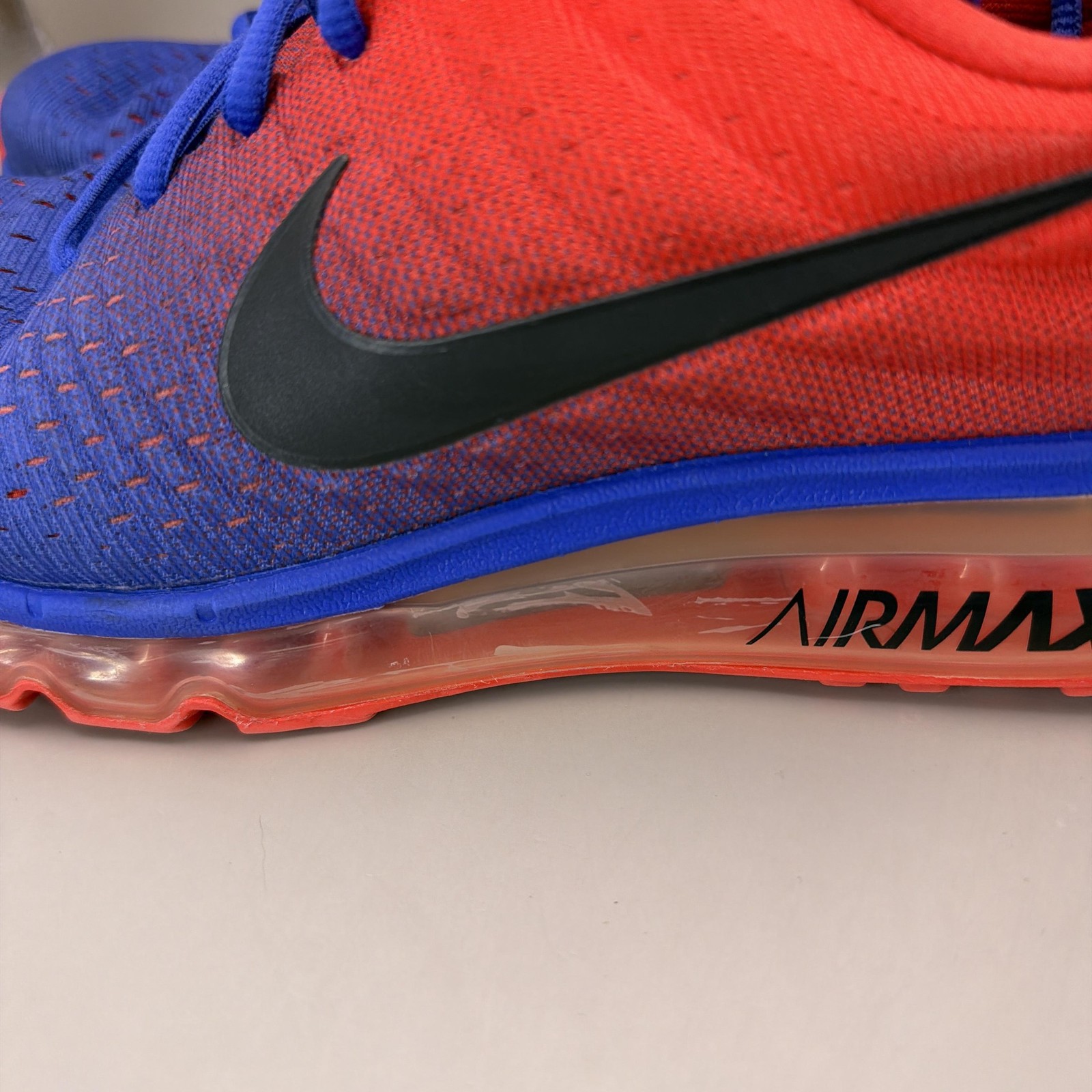 Nike Air Max 2017 Shoes Mens Size 10.5 Blue Red Running Sneakers 849559-402 thumbnail 3