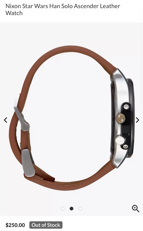 Nixon Star Wars Han Solo Ascender Leather Watch – Limited Edition Rare - Image 2 of 4