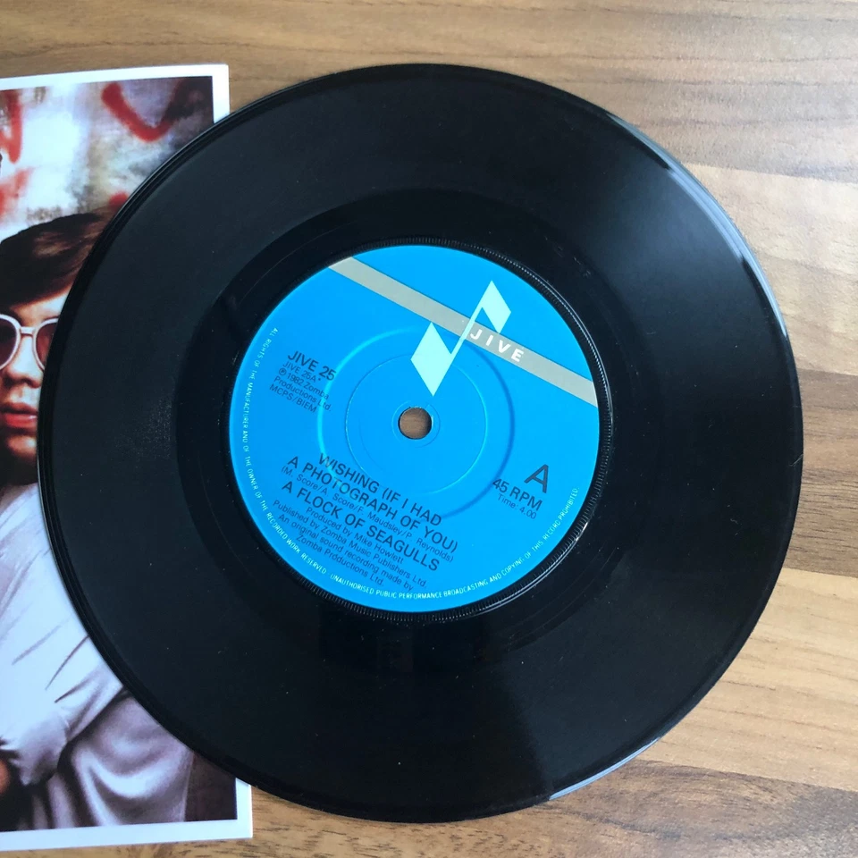 A FLOCK OF SEAGULLS Wishing 45 7" Vinyl Single record with unique Sleeve - Image 3 of 4