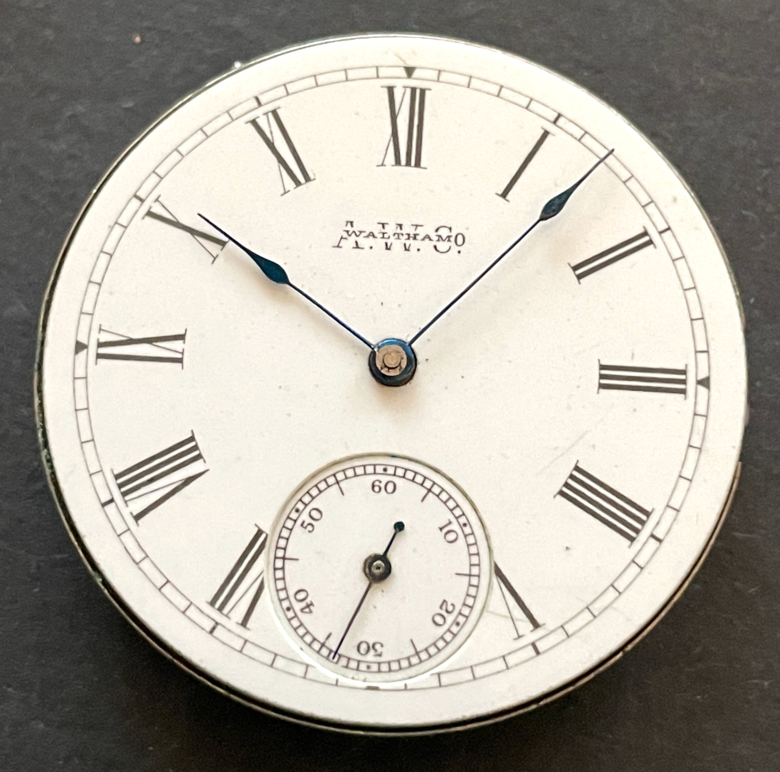 Antique 1889 Waltham Model 1889 H Pocket Watch Movement Rare Dial 6s 11j USA