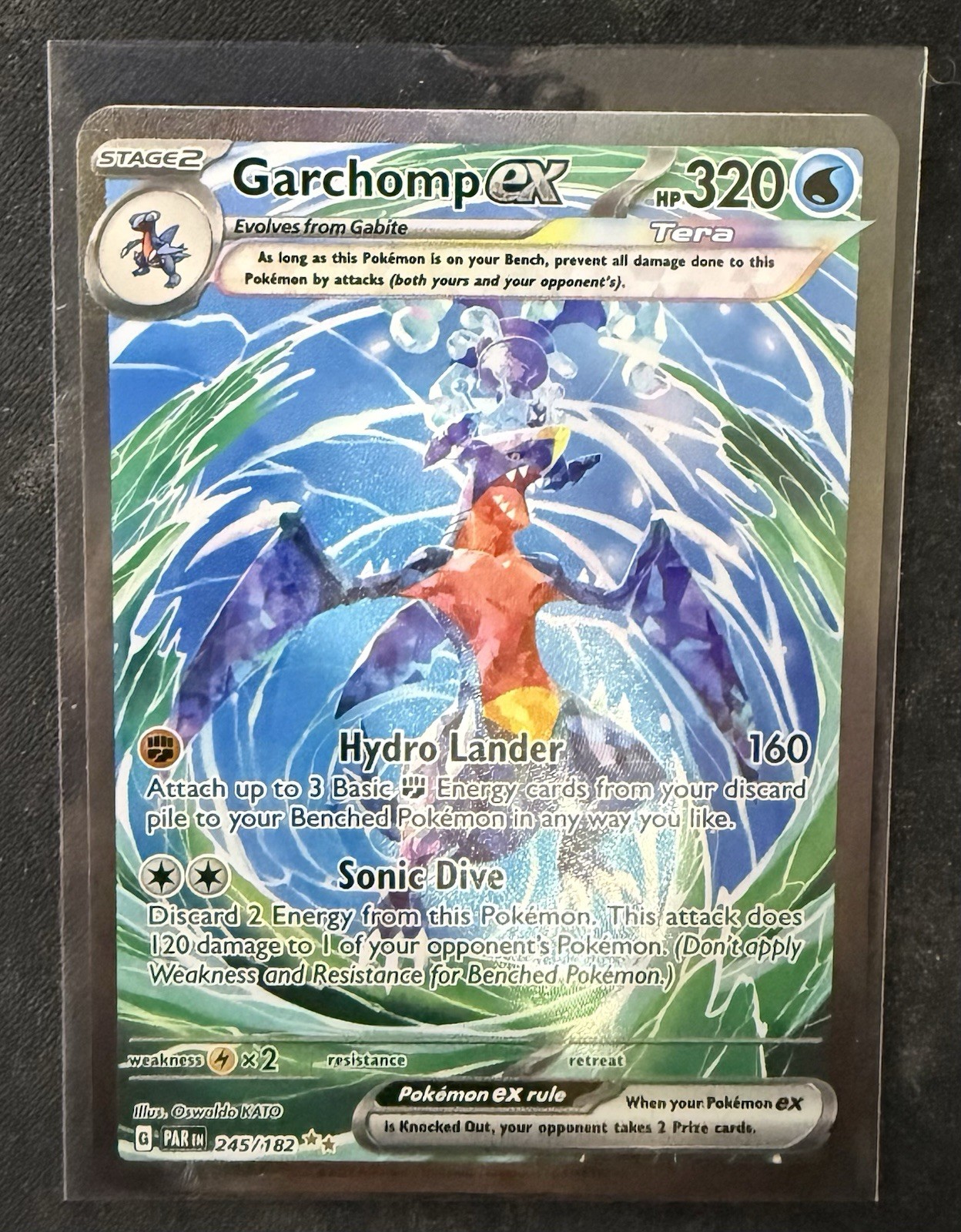 Garchomp ex 245/182 SV04: Paradox Rift Special Illustration Rare Pokemon Card