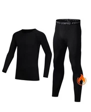 Boys Compression Shirt Long Sleeve Suit Youth Medium set pack Thermal Shirt