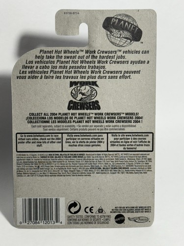 Hot Wheels Work Crewsers Sling Shot "Blanco/Naranja" Hecho en 2003 ¡NUEVO! - Imagen 4 de 4