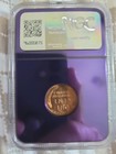 1947 D Lincoln Wheat Cent NGC MS64 RD Purple Core Holder — photo 2