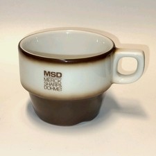 Vtg Merck Sharp & Dohme Porcelain Coffee Cup Small Advertising Mug Maastricht
