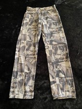 Vintage, Moschino men's jeans, b w retail pattern, marked size 32