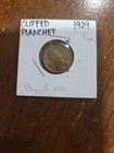1929-P Lincoln Wheat Cent Penny with Clipped Planchet Error