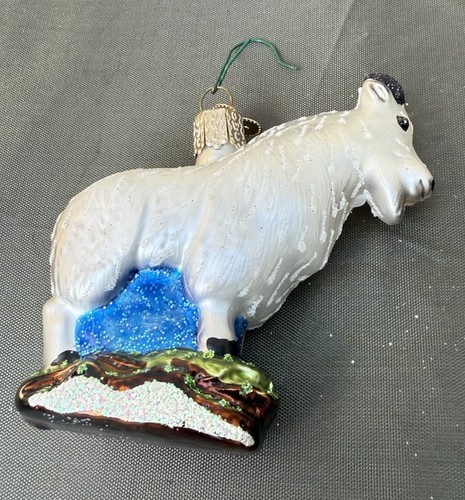 Old World Christmas Mountain Goat Blown Glass Ornament Christmas Tree EUC - Picture 4 of 5