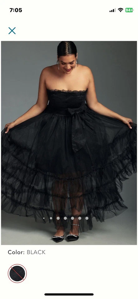 Vestido Anthropology Pilcro Negro 2 piezas 2X $595 Foto 2 de 3