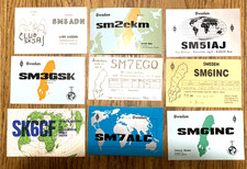 QSL CARDs Sweden World, Europe and Sweden Map Cards 1960s-1980s
