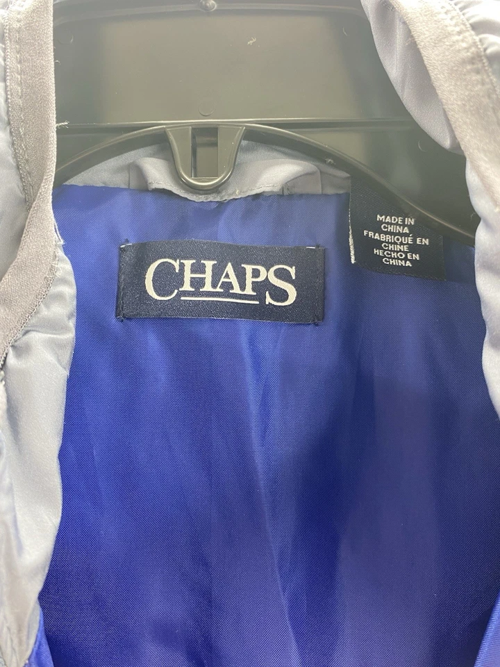 Ralph Lauren Chaps Puffer Vest Full Zip with Pockets Sacket Blu Men's Medium  - Image 3 of 4