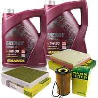 MANN-FILTER Inspektionspaket 10L Mannol Energy 5W-30 FüR Mercedes G-Klasse
