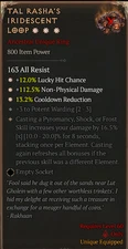 💥DIABLO 4💥SEASON 11💥Sorcerer Ring💥Tal Rasha's Iridescent Loop 3GA 16.5%