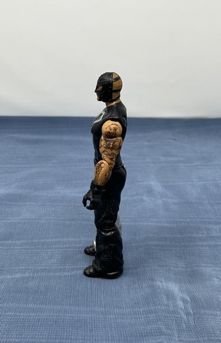 WWE Mattel REY MYSTERIO Black Rare Silver Question Mark Actionfigur 2011 WWF - Bild 5 von 14