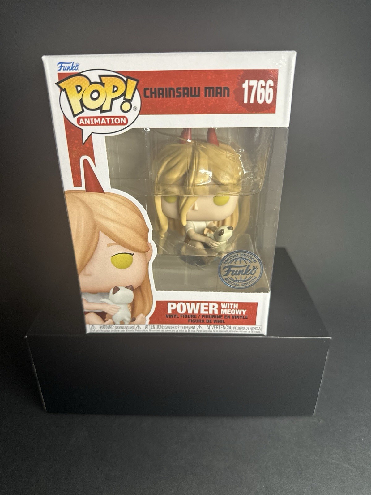 Funko Pop POWER WITH MEOWY #1766 Hombre Motosierra Animación Especial Figura Vinilo NUEVO