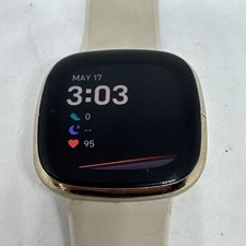 Fitbit Sense FB512GLWT Advanced Health  Fitness Smartwatch - Soft Gold Small