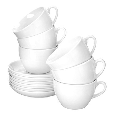 6 Esmeyer Cappuccino-Tassen 'Bistro', 6er Set, weiß