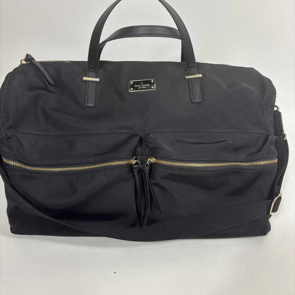 Kate Spade Wilson Road Carmella Negro Nylon X-Large Fin de semana Foto 4 de 4