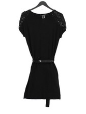 Mango A-Line Midi Dress S in Black