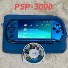 Sony PSP 3000 Vibrant Blue Tested w/ Hatsune Miku Game (No Memory/No Battery)