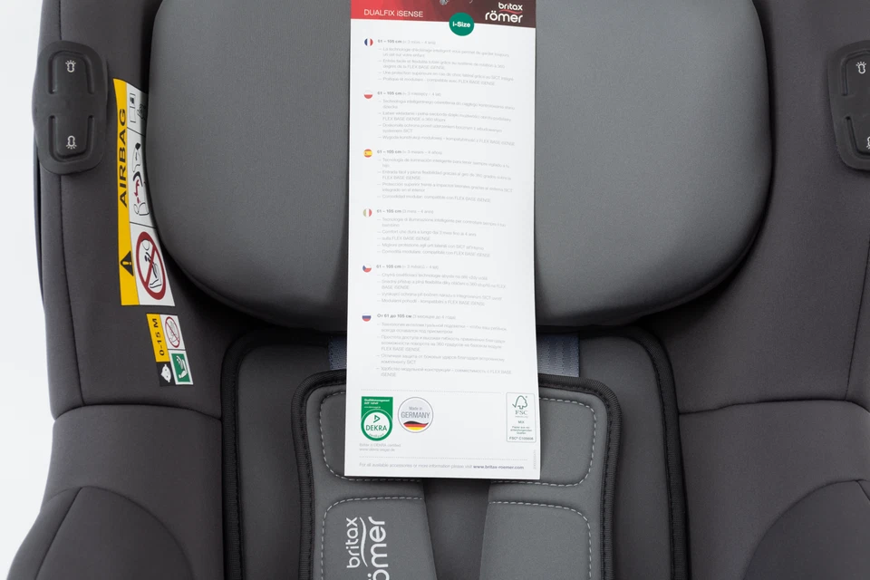 BRITAX RÖMER DUALFIX iSENSE Midnight Grey Child Seat i-Size 61-105cm 3mon-4year Foto 2 de 4