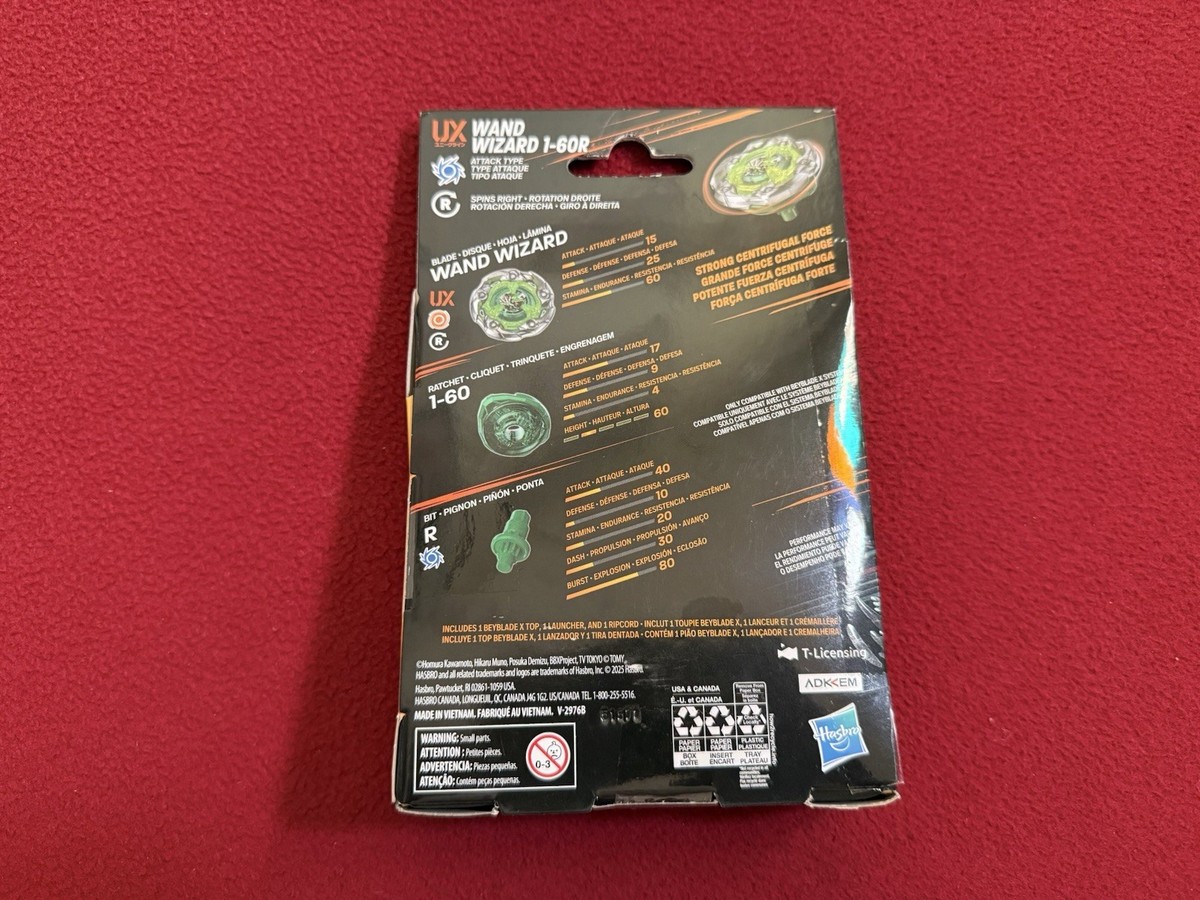 Beyblade X Wand Wizard 1-60R Green Hasbro Takara Tomy Booster Pack