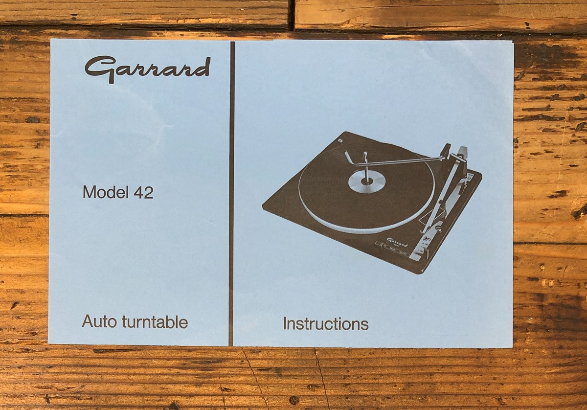 Garrard Model 42 Record Player / Turntable Owners / User Manual *Original*