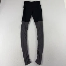Alo Yoga Leggings Womens Small Black Gray High Waist Goddess Ruched Stretch Gym