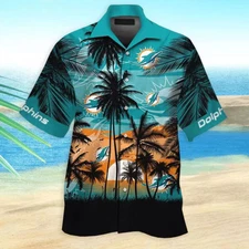 Miami Dolphins Hawaiian Shirt Dolphins Sunrise Hawaiian Shirt22