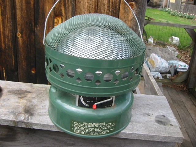 COLEMAN # 515 12/68 Dual-temp Adjustable Catalytic Heater Green 5000-8000 BTU