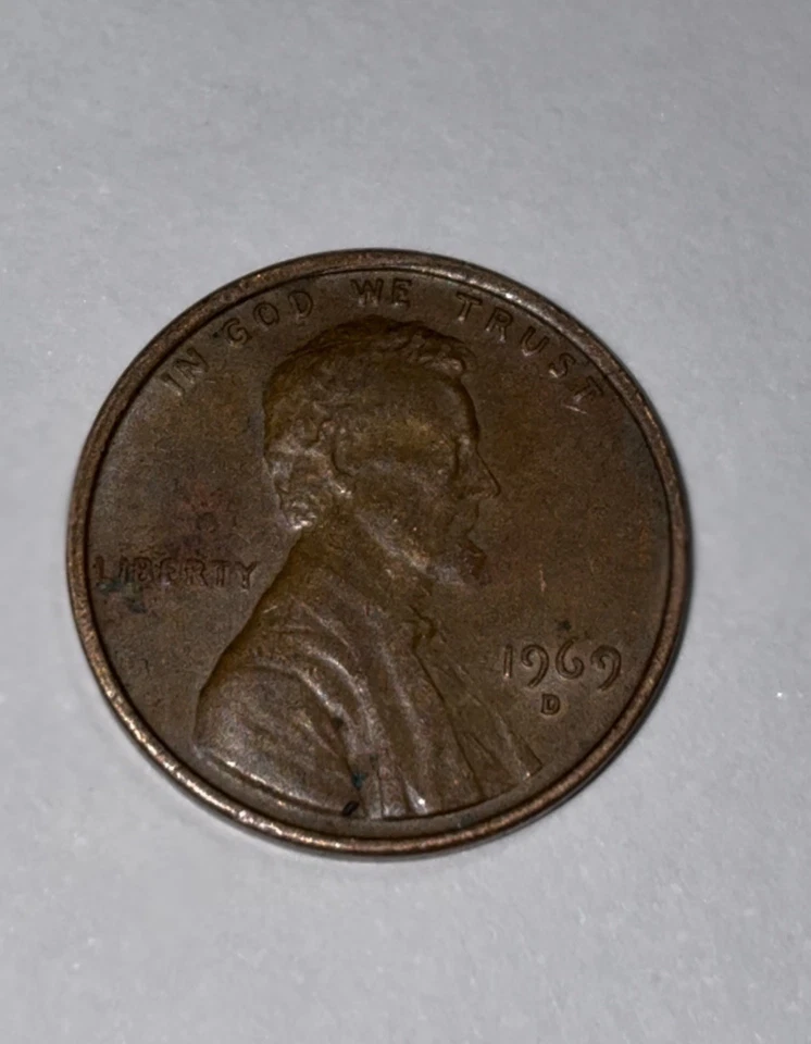 RARE 1969 D Lincoln Penny Cent- DDO Weak Fg, Letter Errors Coin! - Image 4 of 4