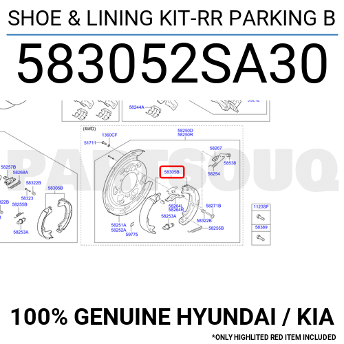 Hyundai kia 583052sa30