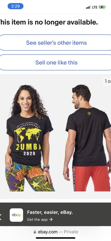 BRAND NEW ZUMBA 2020 Tee Black sz xs/small  Unisex