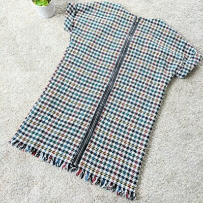 green emerald velvet dress Green Houndstooth Dress Small