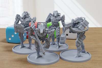 Nova Orbital Enforcer Squad - 3D Printed - Cyberpunk/Sci-Fi - Tabletop Miniatu