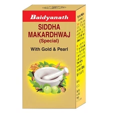 Baidyanath Siddha Makardhwaj Special with Gold & Pearl, 10 tabs, Pack of 3