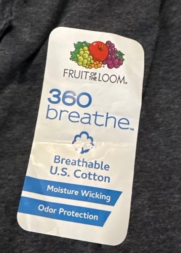 Men's Fruit of the Loom Size XL 360 Breathe Jersey Shorts NWT Blackheath - Picture 8 of 8
