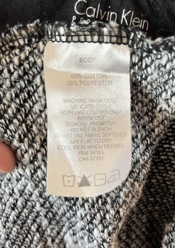 Calvin Klein Top Med Performance Quick Dry Hoodie Kangaroo Pocket Black Pullover - Picture 8 of 11