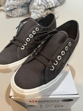 NEW Superga 2750 Cotu Classic Women  s Sneakers - Dark Gray - Size 7.5