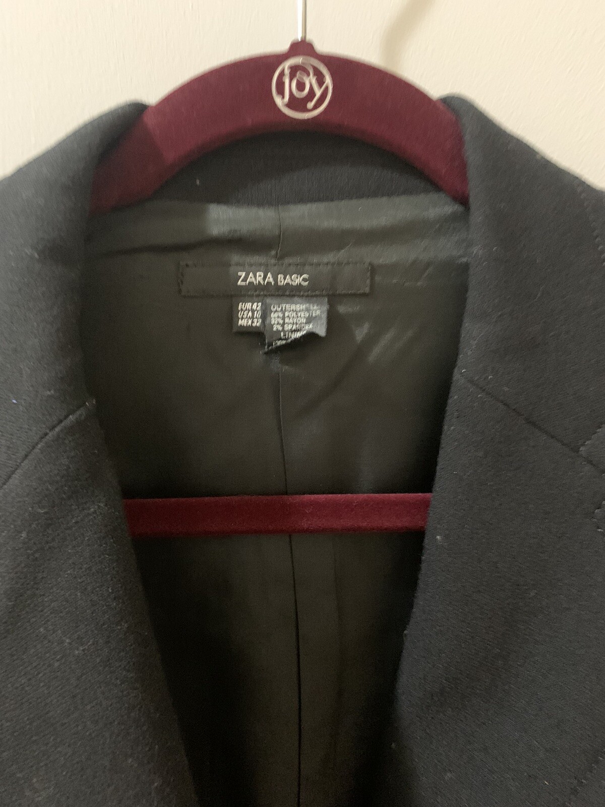 Zara Basic Winter blazer Black - Polyester Blend … - image 3