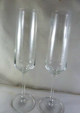 Schott Zwiesel Pure Angled Sides 10" Crystal Champagne Flutes 8 Oz Clear Germany