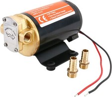 12V 3.7GPM Scavenge Impellor Pump for Diesel Fuel Scavenge Oil Transfer White