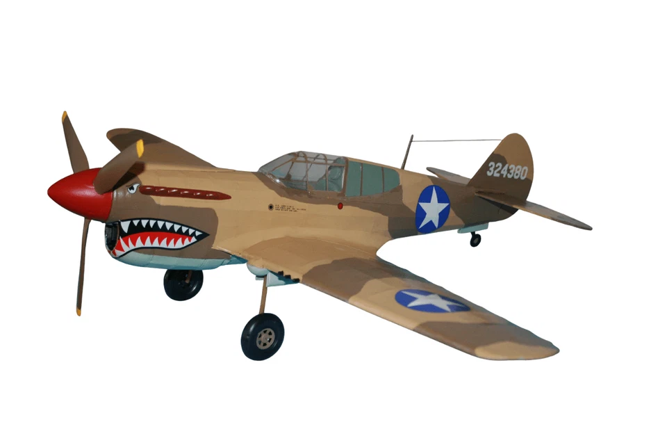 Guillow's Aereo Balsa P-40 Warhawk tagliato al laser Scala 1:16 - Immagine 4 di 4