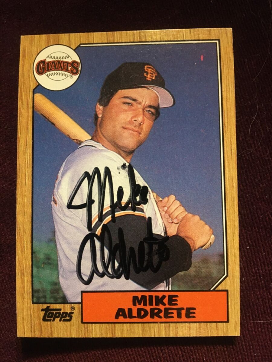 1987, Mike Aldrete, San Francisco Giants, Signed, Autographed, Fleer Baseball Card, Card # 264, 1987, Mike Aldrete, San Francisco Giants, Signed, Autographed, Fleer Baseball Card, Card # 264,
