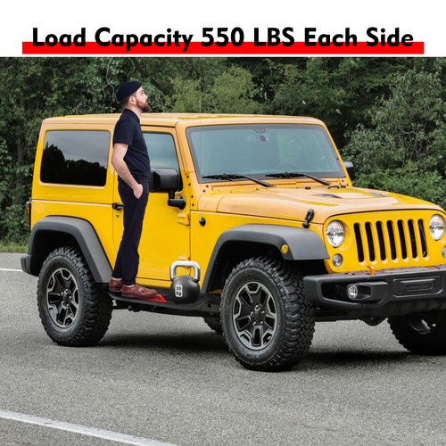 Running Boards for 2007-2018 Jeep Wrangler JK 2 Door Drop Side Steps Nerf Bars - Picture 5 of 11