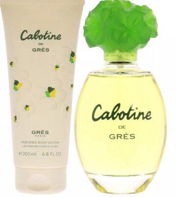 Cabotine de Gres 2pc Gift Set 3.4 oz EDT Perfume + Body Lotion 6.8 oz New In Box