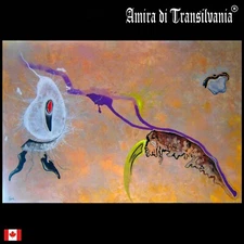 original art painting abstract modern continent travel landscape eggs cyberpunk 