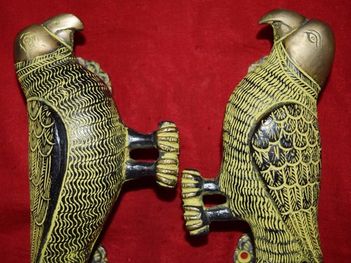 Couple Bird Shape Decorative Door Handle Pair Vintage Style Handmade Parrot V601 - Picture 6 of 7