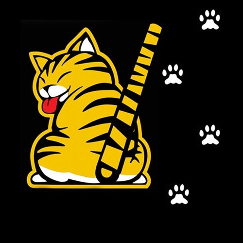 with Moving Tail Cat Car Decal Waterproof Auto Wiper Sticker Car - Bild 8 von 8